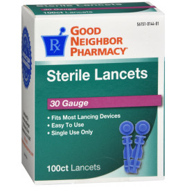 Lancetas estériles, GNP LANCETS 30G 100CT
