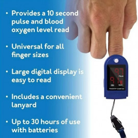 Oxímetro BDUN Finger Pulse Oximeter, Medidor de la saturación de oxígeno en la sangre y la frecuencia cardíaca.