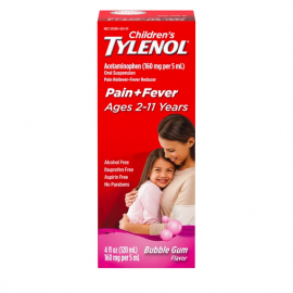 Acetaminofén Infantil 160 mg/5 ml Suspensión Oral Sabor Chicle - 4 fl oz (118 ml)