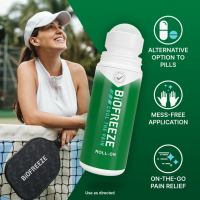 Biofreeze Roll-On para Alivio del Dolor de Espalda, Rodillas, Músculos y Articulaciones, 5% Mentol, 2.5 oz