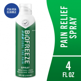 Biofreeze Spray para Alivio del Dolor Muscular y Articular, 10.5% Mentol, Aerosol 360° de 4 oz (118 ml)