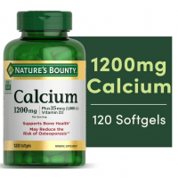 Calcio 1200 mg con Vitamina D3 1000 UI - 120 Cápsulas Blandas