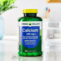 Calcio 600 mg con Vitamina D3, 250 Tabletas