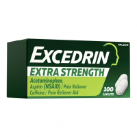 Excedrin Extra Strength Alivio del Dolor Extra Fuerte, 250 mg de Acetaminofén, 250 mg de Aspirina y 65 mg de Cafeína, 100 Capletas