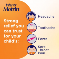 Ibuprofeno para bebés de 6 a 23 meses 50 mg/1.25 ml Suspensión Oral Sabor Frutos Rojos - 1 fl oz (30 ml)
