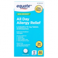 Loratadina 10 mg Alivio de Alergias 24 Horas - 60 Tabletas