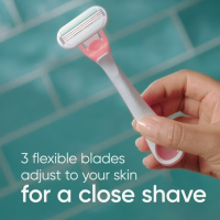 Máquina de Afeitar para Mujer con 3 Hojas para Piel Sensible - Paquete de 3 Unidades