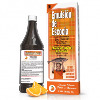 Aceite de Hígado de Bacalao con Omega-3 y Vitaminas A, D, E y B1 Sabor Naranja - 6.5 fl oz (192 ml)