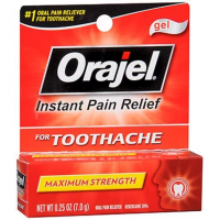 Orajel Gel para Alivio del Dolor Dental y Bucal, 20% Benzocaína, Tubo de 0.25 oz (7 g)