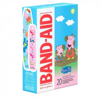 Vendas Adhesivas (curitas) Band-Aid Bandages, Peppa Pig, Assorted Sizes 20 Unidades