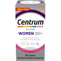 Centrum Silver - Multivitamínico para mujer 50 Plus, suplemento multivitamínico / multimineral , 65 unidades