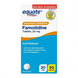 Famotidina de máxima potencia, 20 mg, reductor de la acidez, 50 unidades
