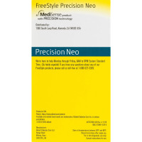 Tiras reactivas para medir los niveles de glucosa en sangre,FreeStyle Precision Neo Blood Glucose Test Strips, 50 Count
