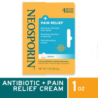 Crema Antibiótica y Analgésica Neosporin + Pain Relief Dual Action First Aid Antibiotic Cream, 1 oz