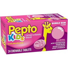 Pepto Kids - Tabletas masticables con sabor a chicle