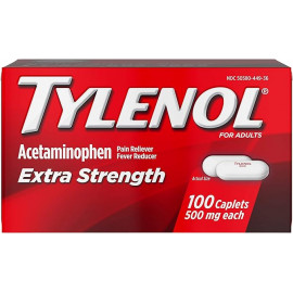 Acetaminofen extra fuerte Tylenol, 500 mg, 100 unidades